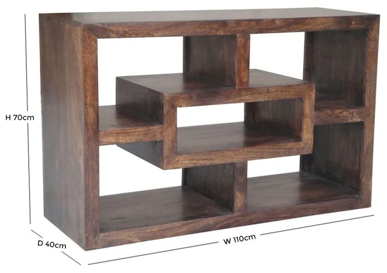 Yoga Dark Wood Multi Shelf 110cm TV Unit