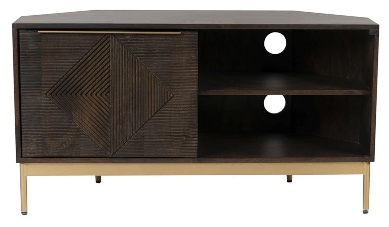 Zaine Walnut 104cm Corner TV Unit
