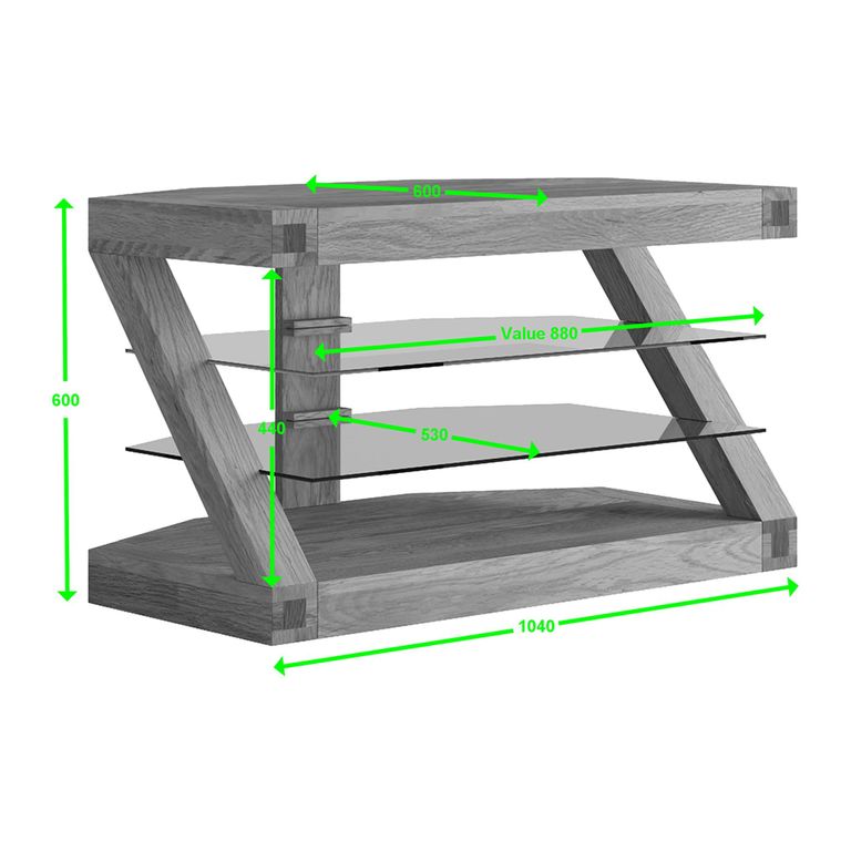 Z Designer Corner TV Unit - Oak