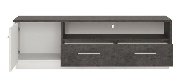 Zingaro Grey and White 163cm TV Unit