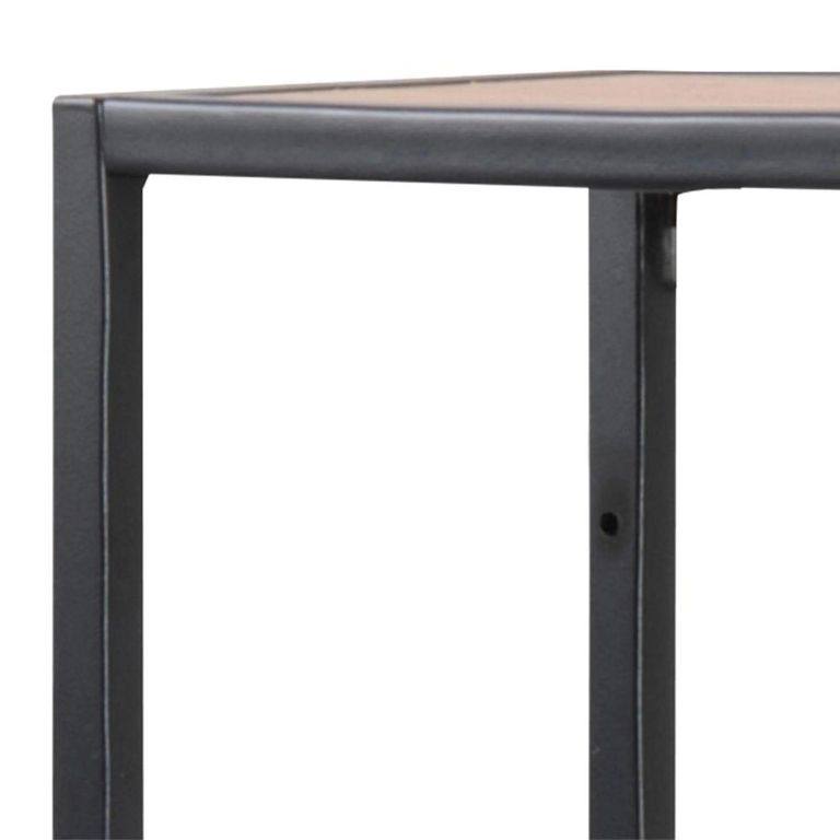 Seaford Wall Rack - Oak and Black Metal