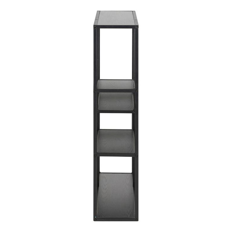 Seaford Wall Rack - Oak and Black Metal