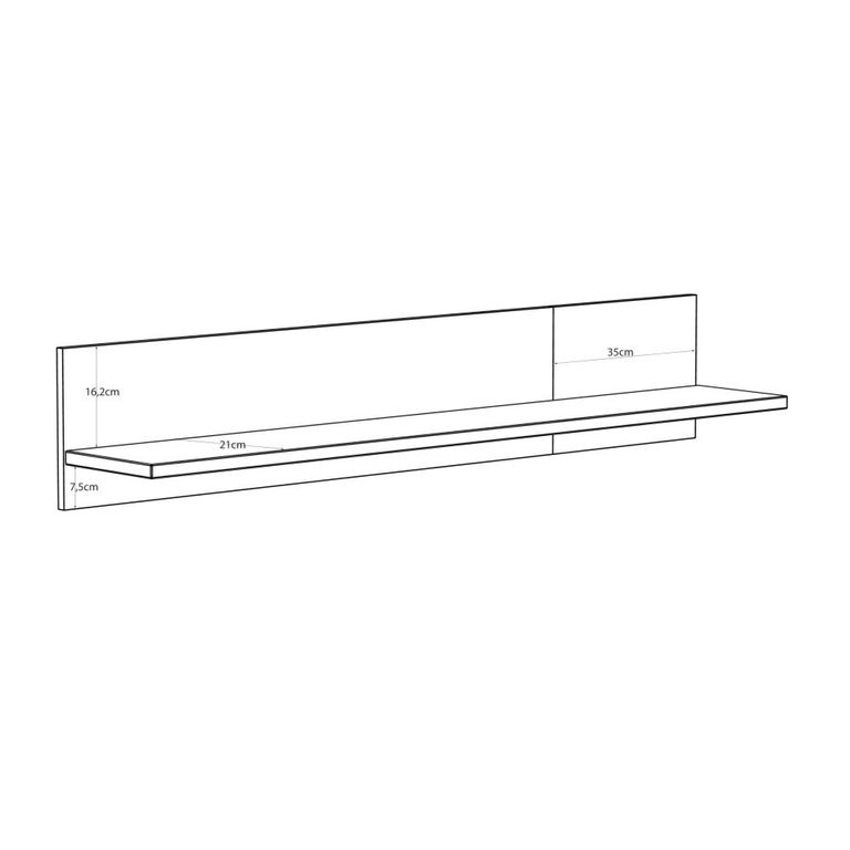 Bixbite Wall Shelf - Light Oak and Sand