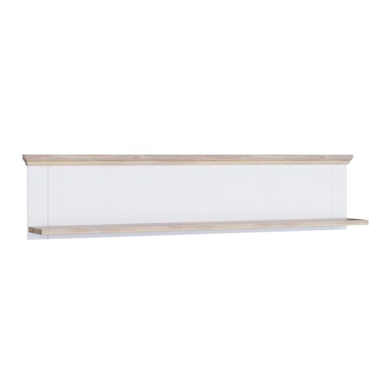 Pontypool Wall Shelf - White and Riva Oak