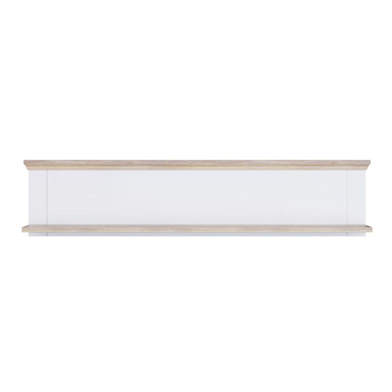 Pontypool Wall Shelf - White and Riva Oak