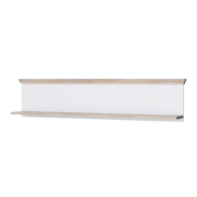 Pontypool Wall Shelf - White and Riva Oak