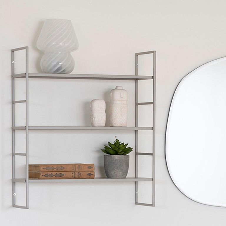 Beja Wall Shelf - Grey Metal