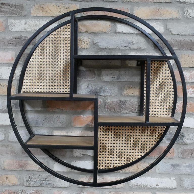Wall Unit - Round - Black Metal