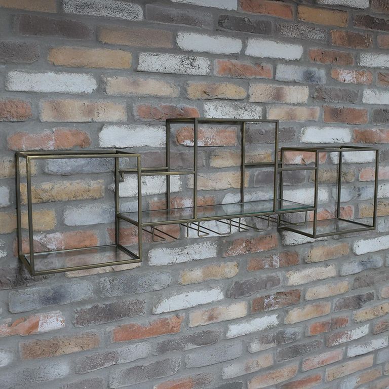 Wall Rack - Metal and Glass