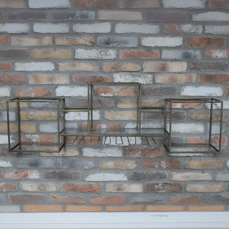 Wall Rack - Metal and Glass