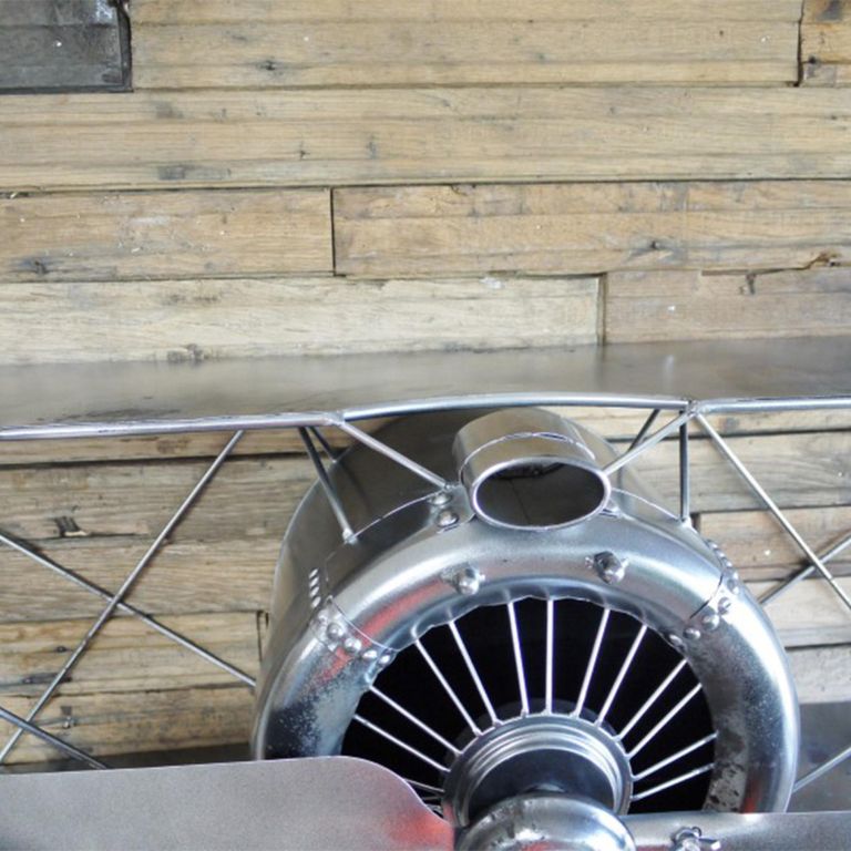 Wall Decoration - Grey - Aeroplane - Metal