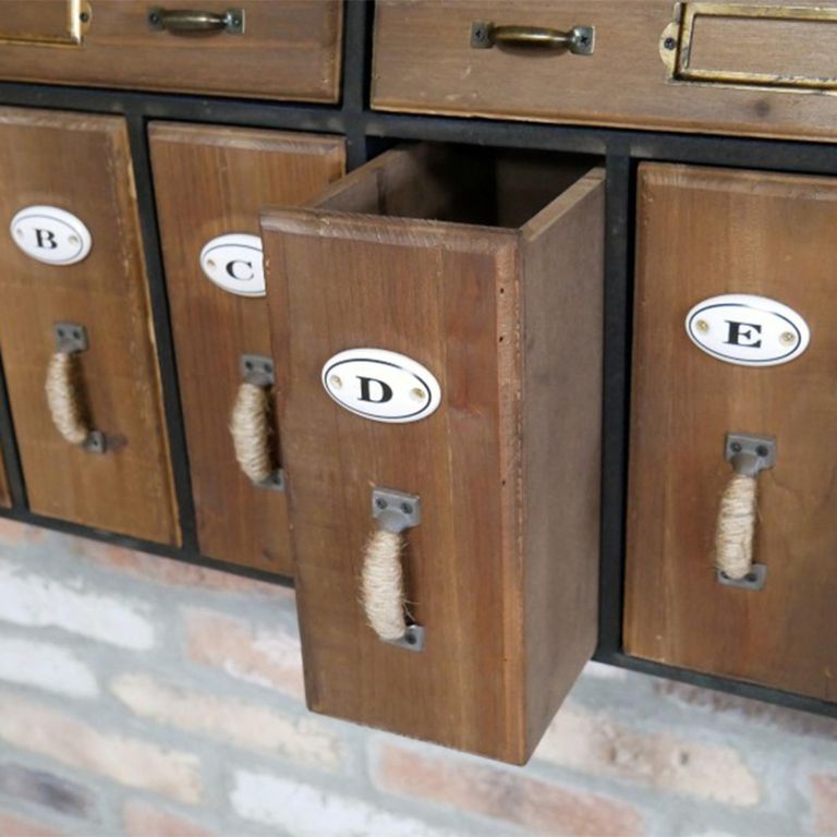 Storage Unit - Wooden - Multi Drawer - Apothecary - Wall