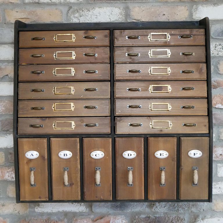 Storage Unit - Wooden - Multi Drawer - Apothecary - Wall