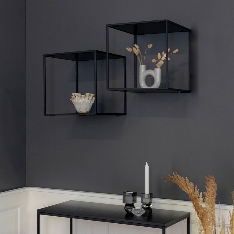 Vita Wall Shelf - Black Melamine