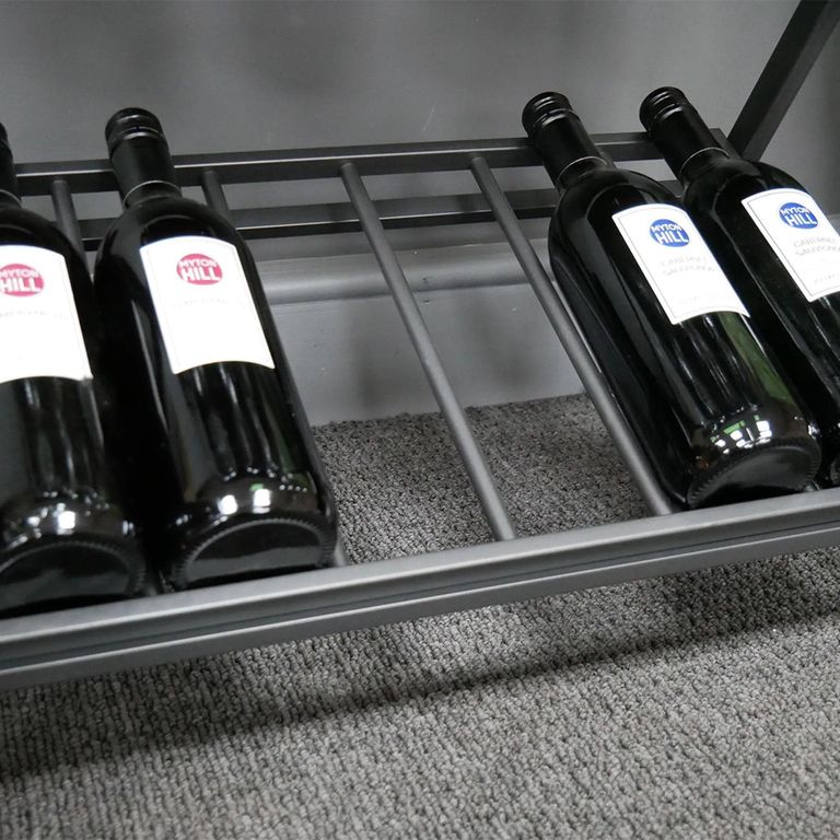 Wine Side Table - Fir Wood and Metal