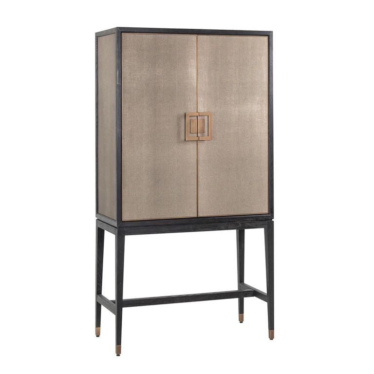 Bloomville Shagreen 2 Door Bar Cabinet