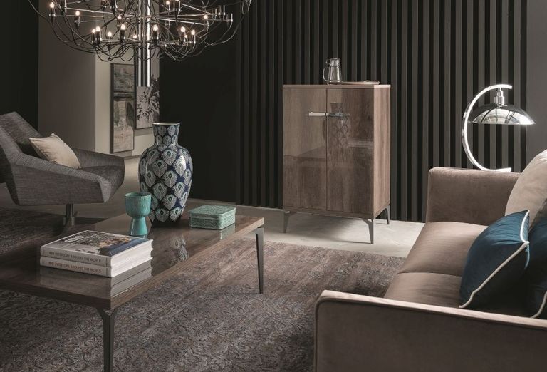 Matera Drink Cabinet - 2 Door - Wood Grain Gloss