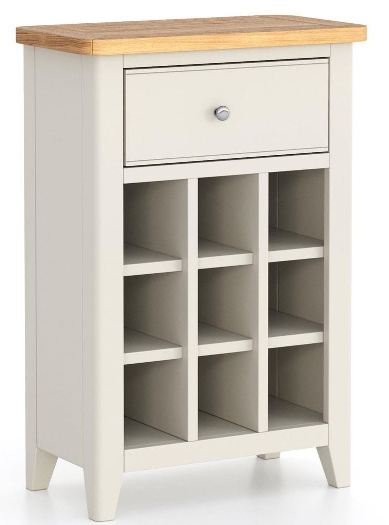 Arden Grey Painted Small Wine Rack