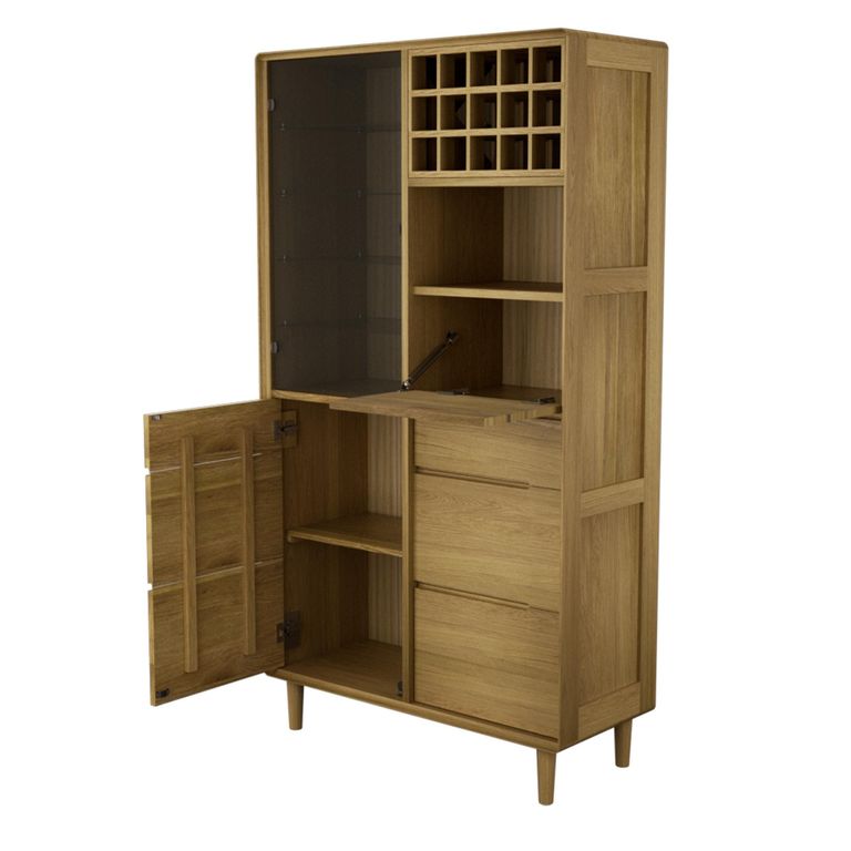 Scandic Drinks Cabinet - Oak