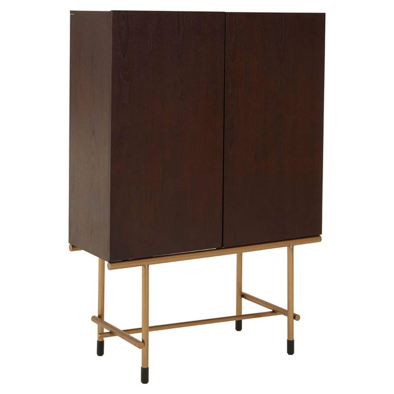 Delta Wine Cabinet - 2 Door - Walnut Wood