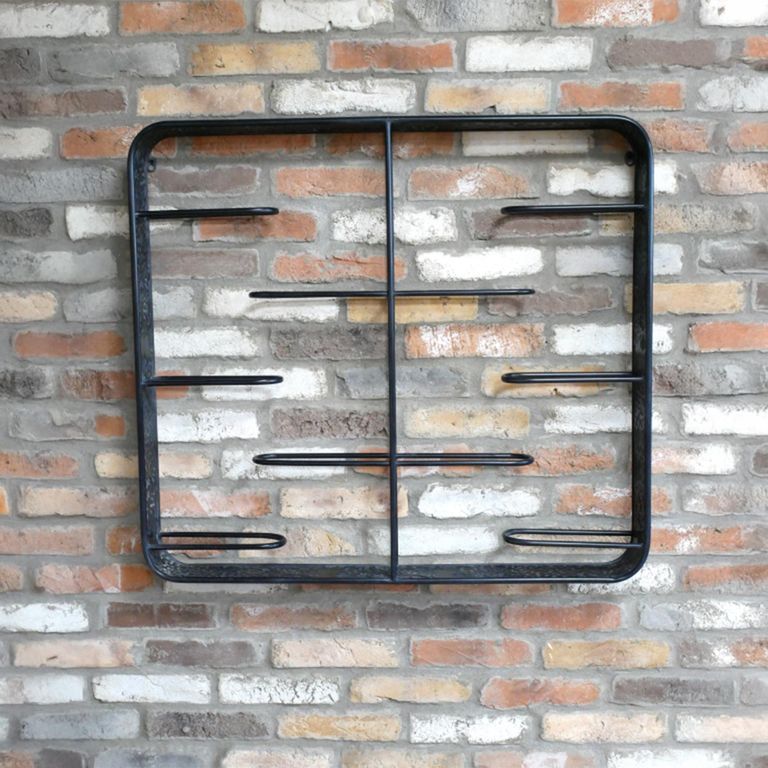 Wine Holder - Black Metal - 10 Wine Bottles - Small