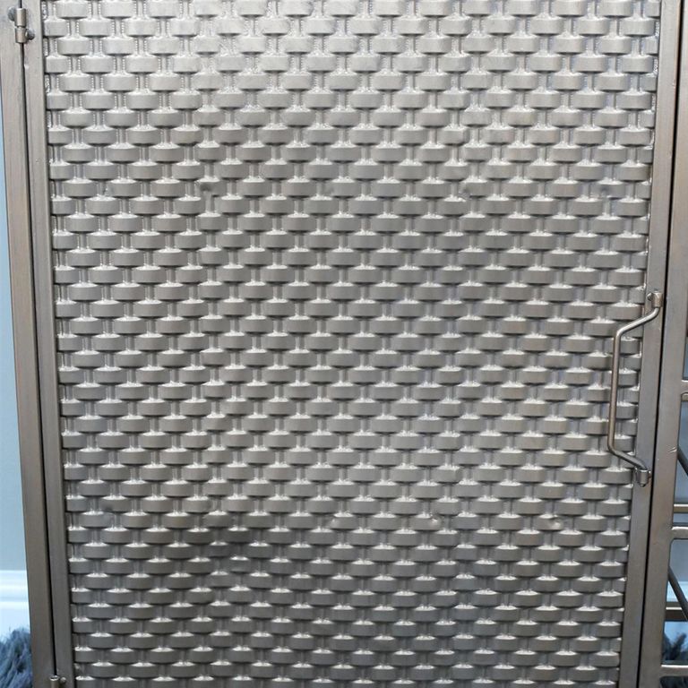 Bar Cabinet - Copper Metal - 1 Door - 2 Drawer