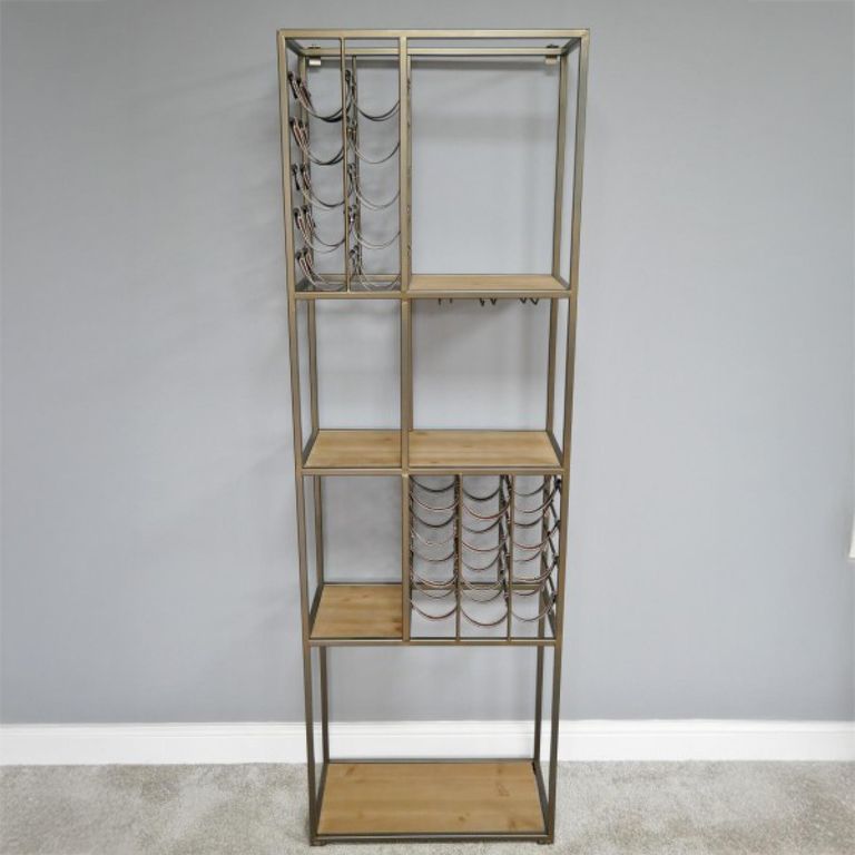 Shelving Unit - Industrial Metal - with Wine Rack