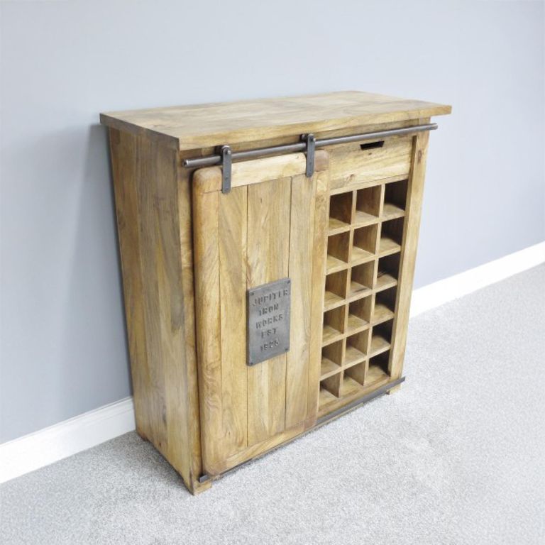 Wine Cabinet - Wooden - 1 Sliding Door