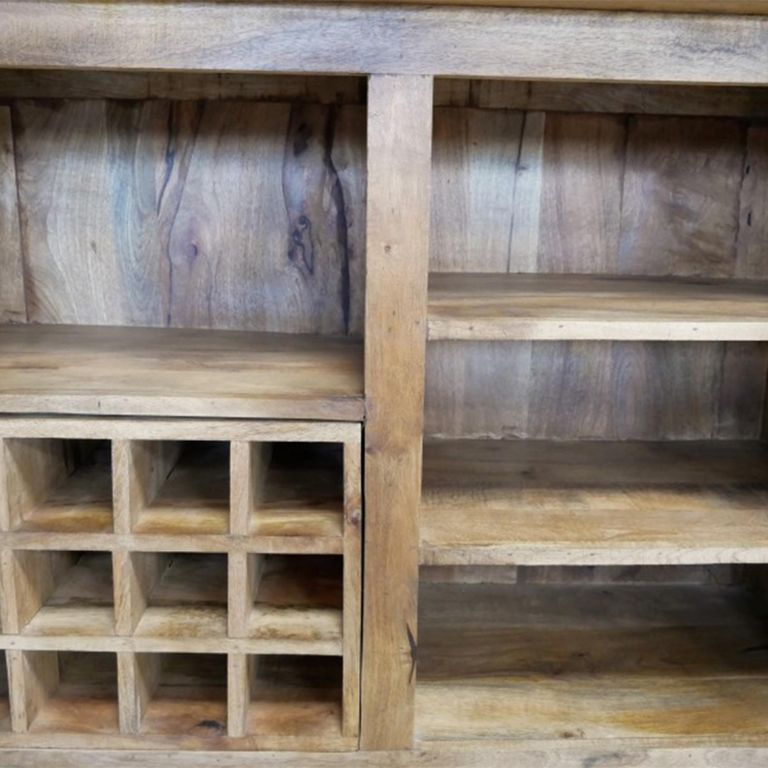 Bar Counter - Mango Wood - 2 Drawer