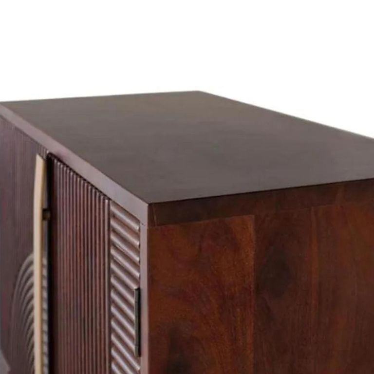 Flora Bar Cabinet - 2 Door - Dark - Mango Wood