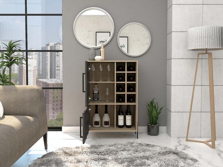 Harvard Grey Wood Effect Drink Cabinet
