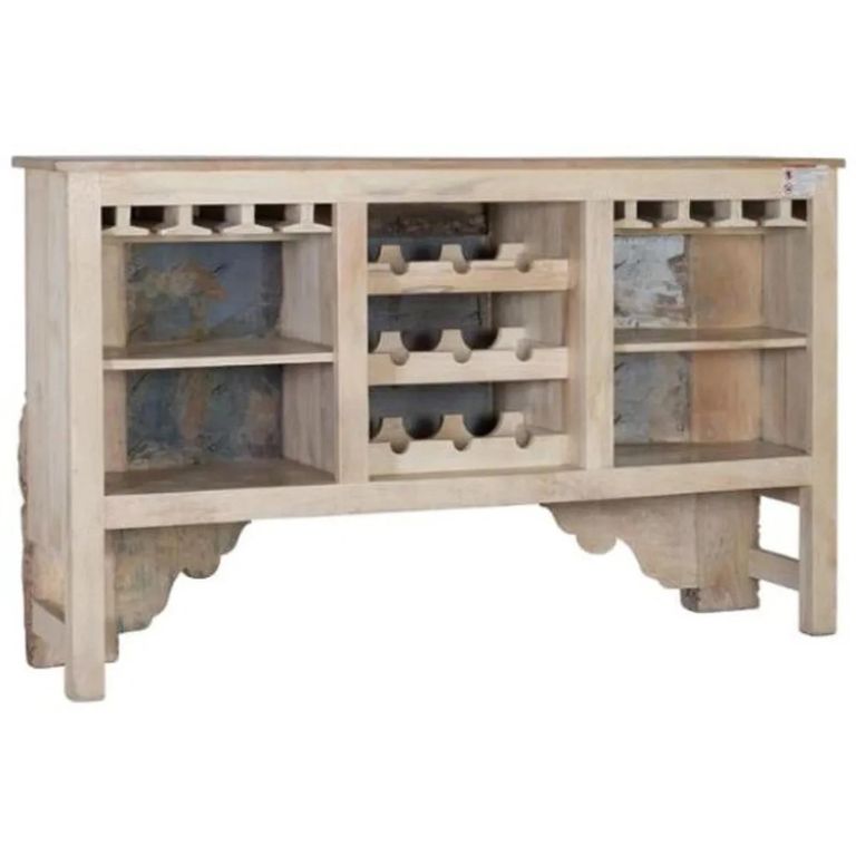 Haughton Bar Counter - Carved - Mango Wood