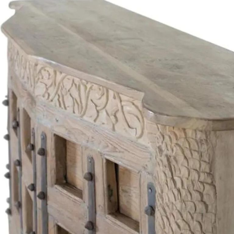 Haughton Bar Counter - Carved - Mango Wood