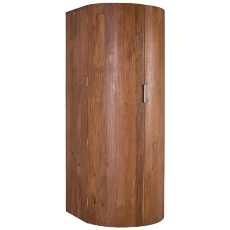 Niarada Bar Cabinet - 2 Door - Curved - Acacia Wood