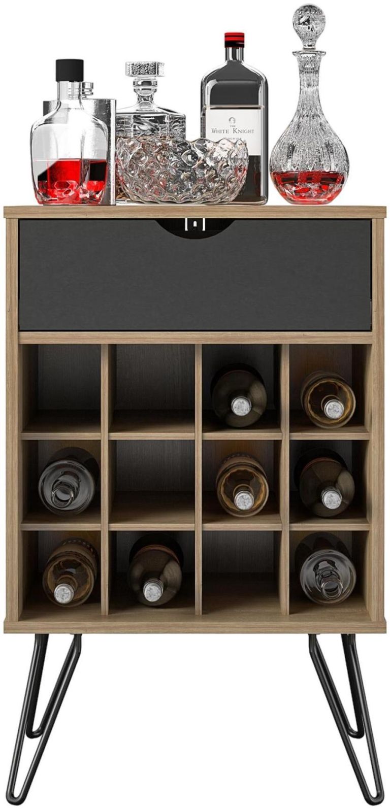 Nowata Contra Natural Wine Rack Cabinet - 8374348COMNUK