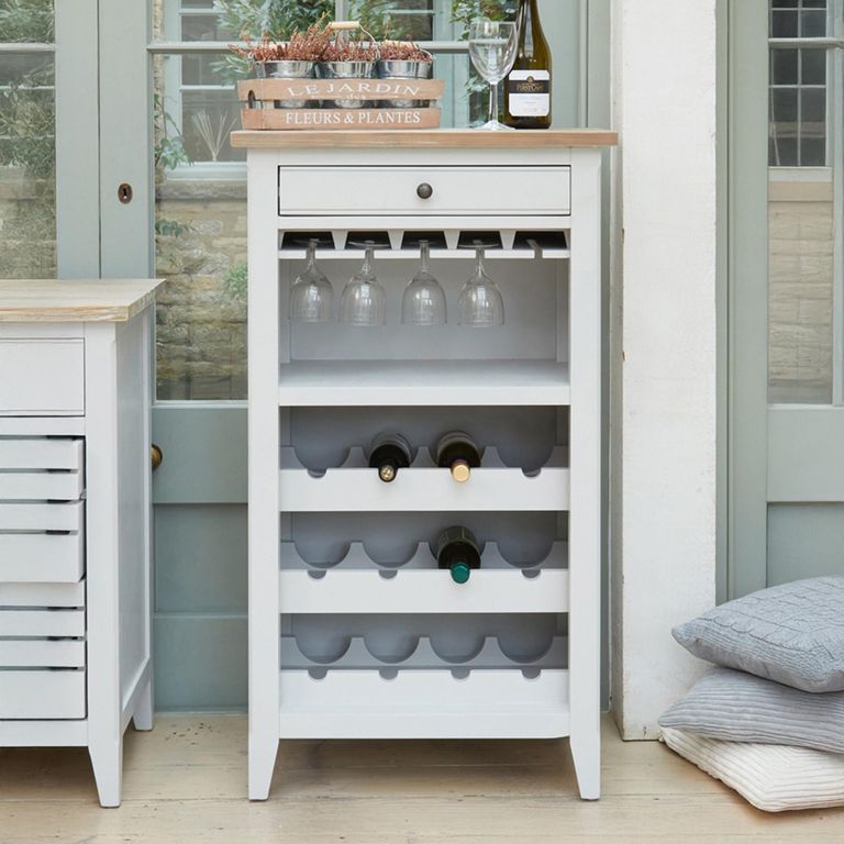 Signature Grey Painted Wine Rack