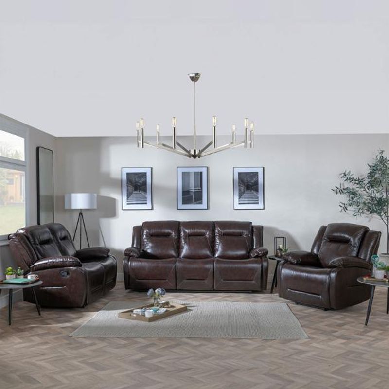 Humz Athena Dark Brown Leather Sofa