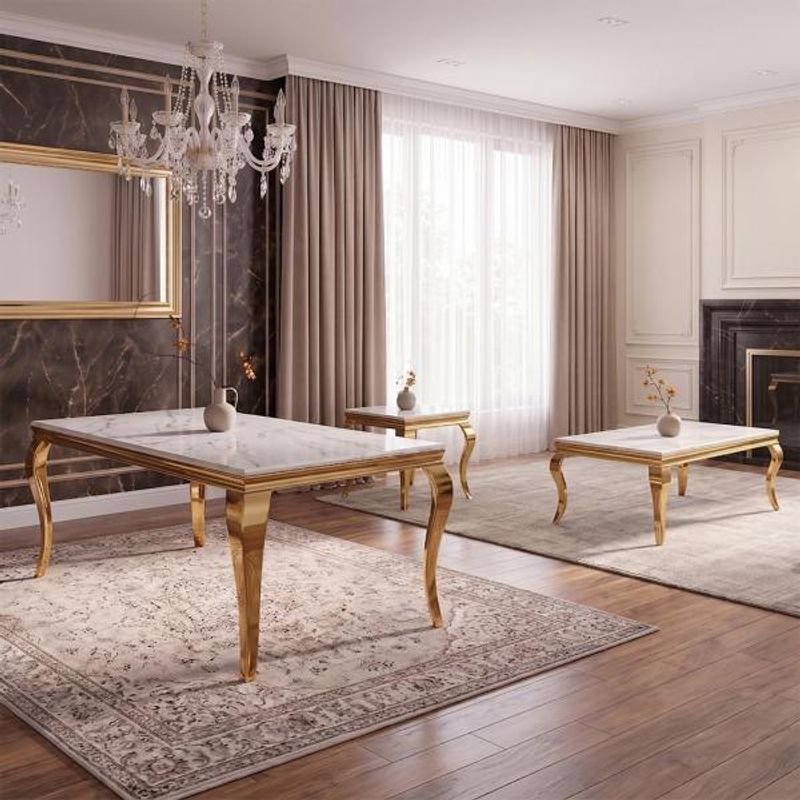 Humz Louis Grey Marble and Gold
