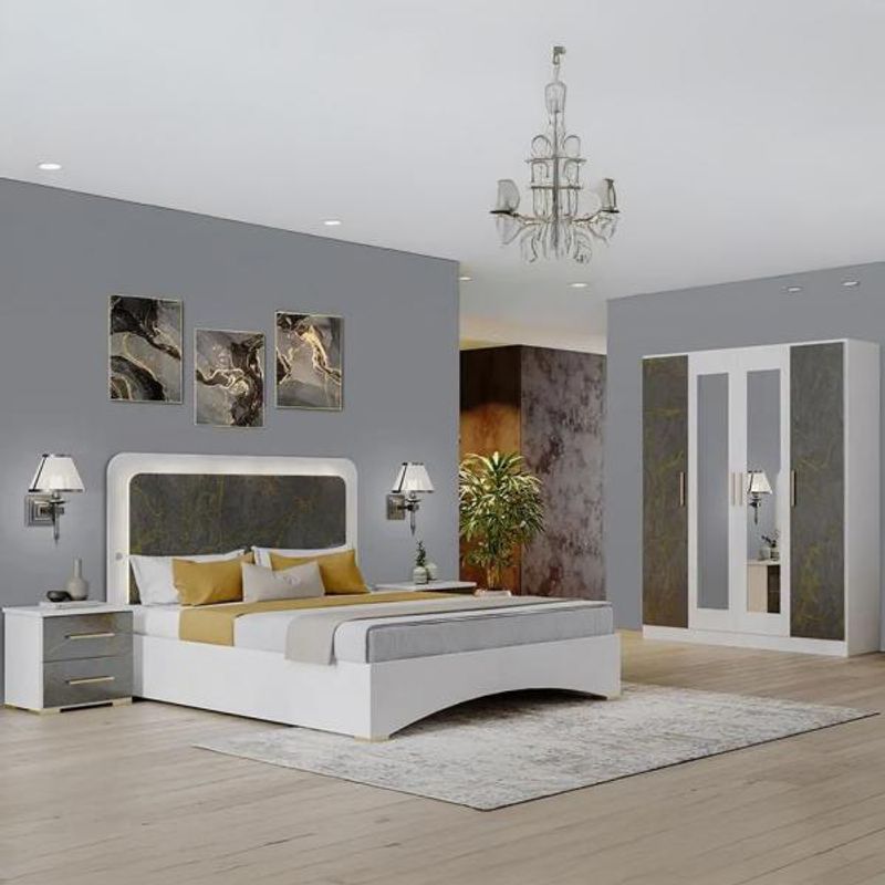 Ben Dalia Grey Gold Bedroom