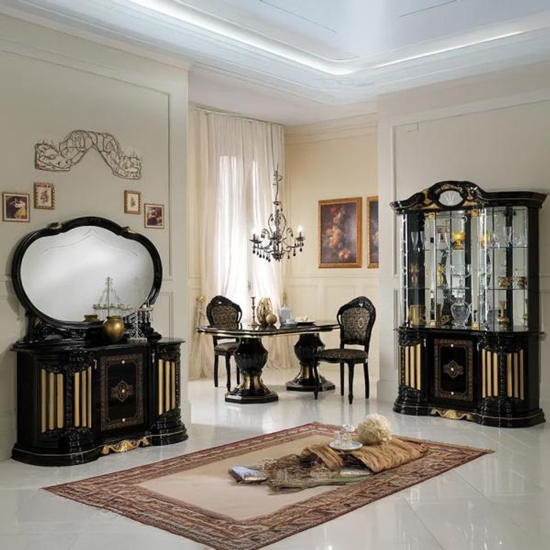 Ben Betty Black and Gold Dining