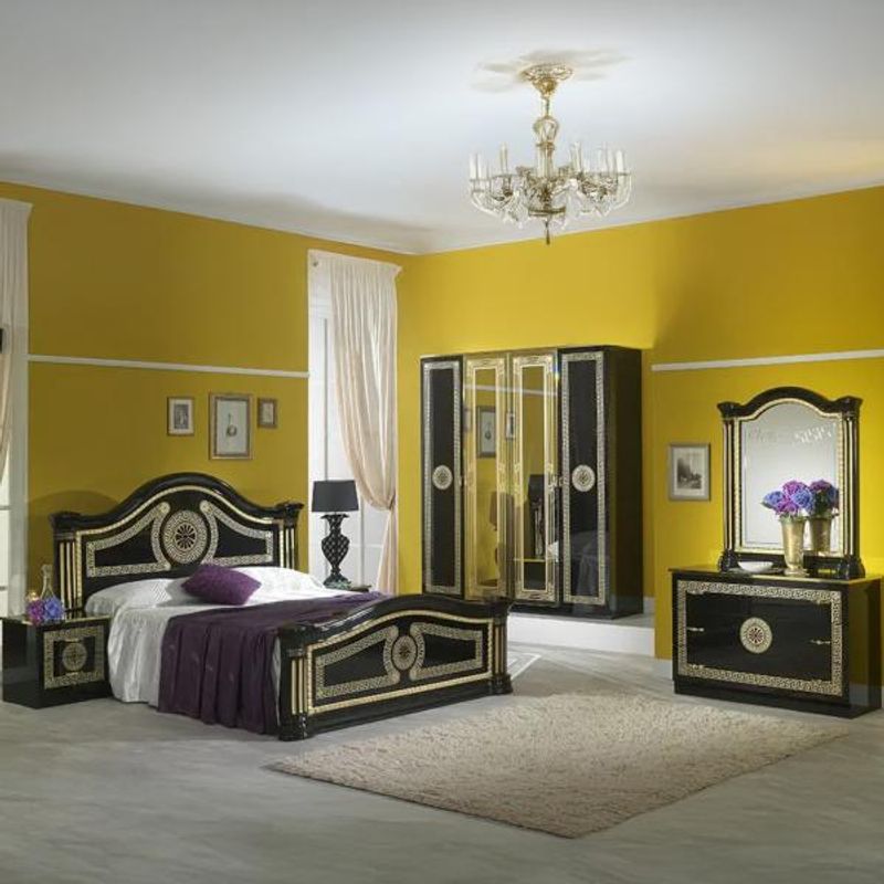 Ben New Serena Black and Gold Bedroom
