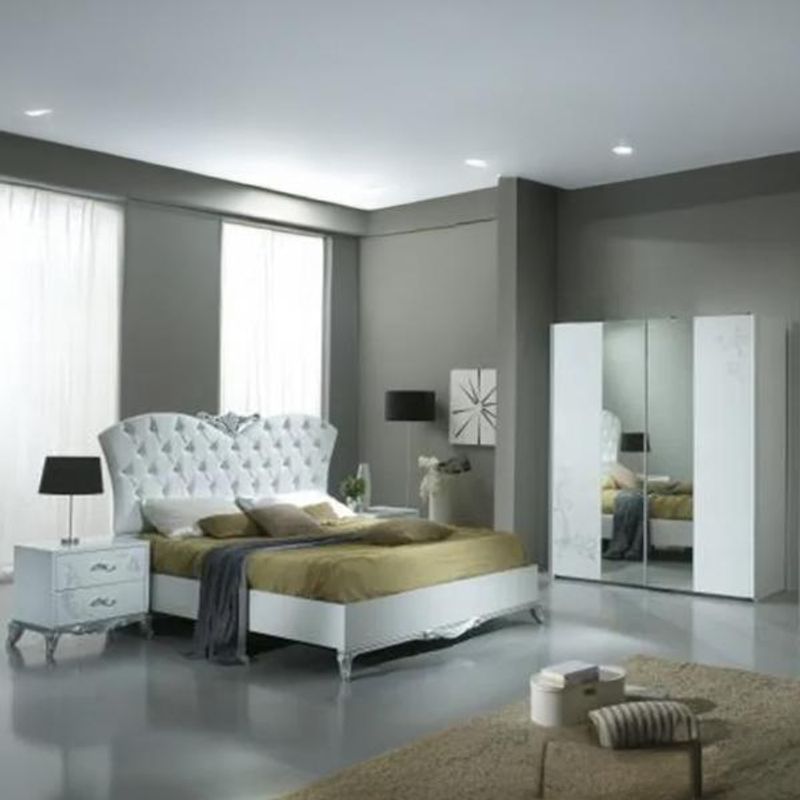 Ben Daniela White and Silver Bedroom