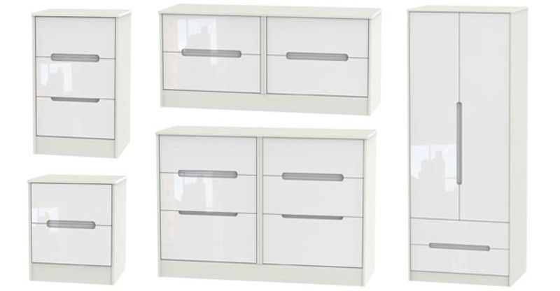 Monaco High Gloss White and Kaschmir