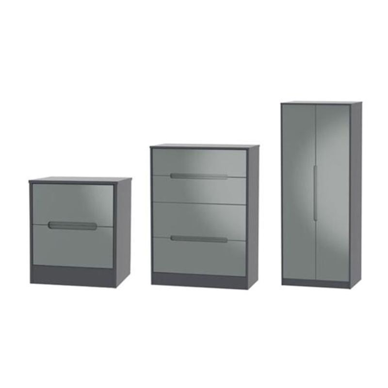 Monaco High Gloss Grey and Graphite