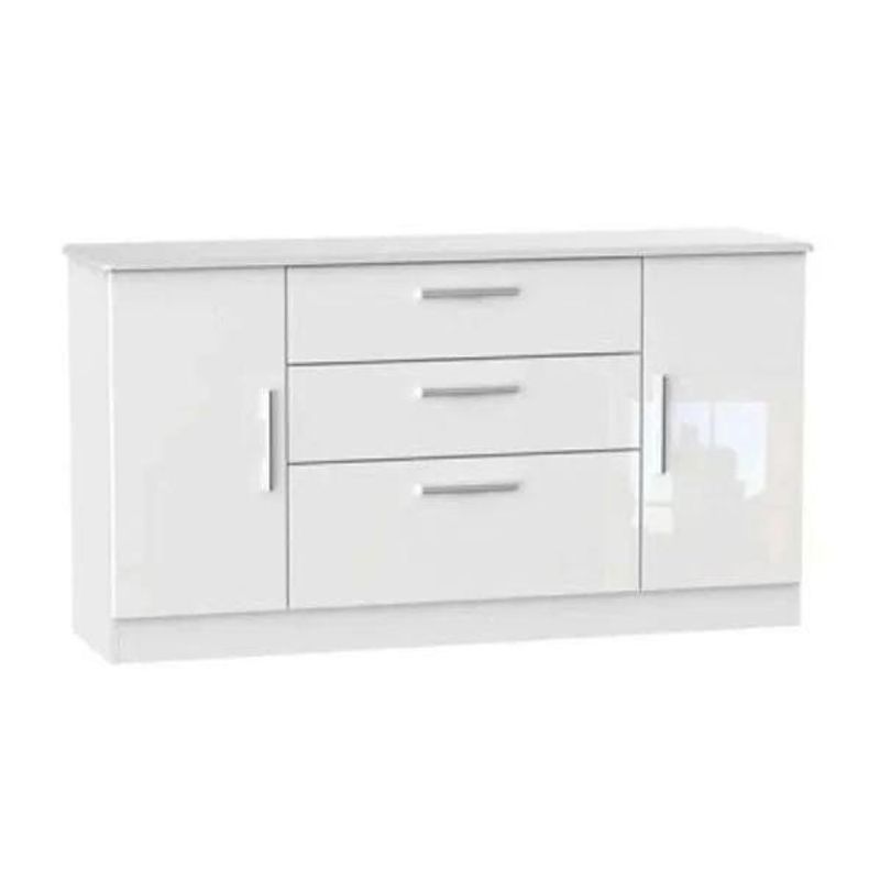 Knightsbridge High Gloss White Living