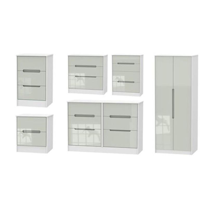 Monaco High Gloss Kaschmir and White