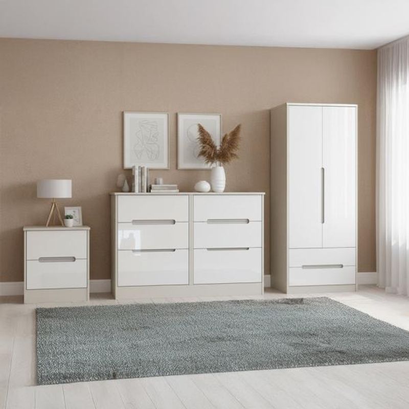 Monaco High Gloss White and Kaschmir