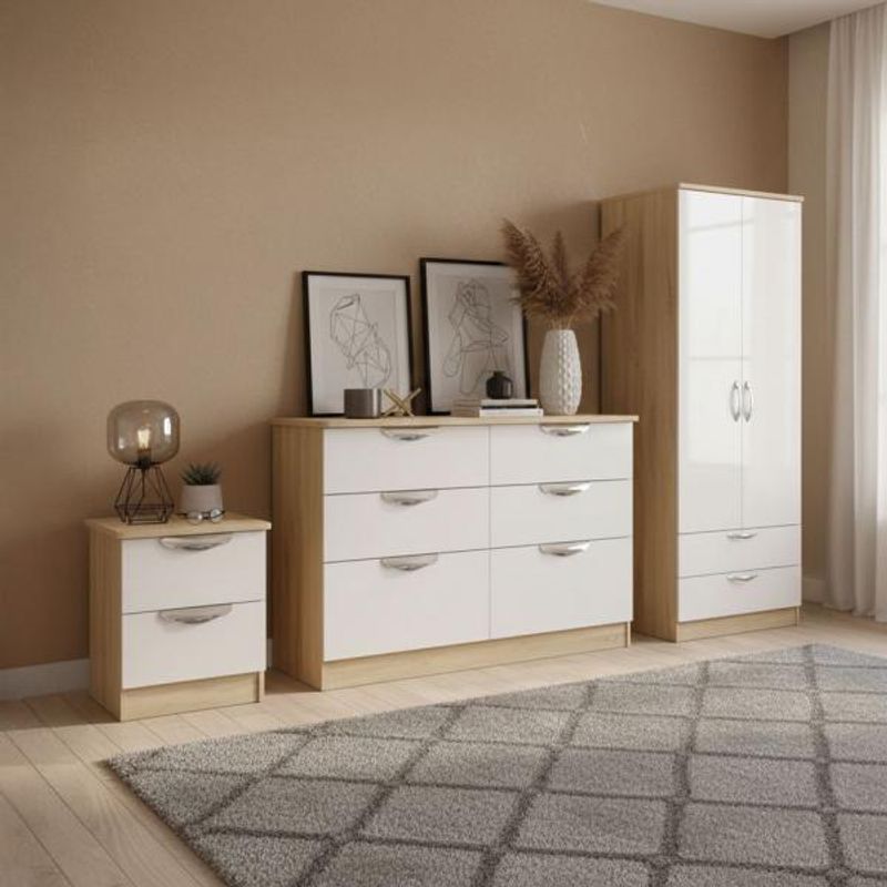 Camden High Gloss White and Bardolino