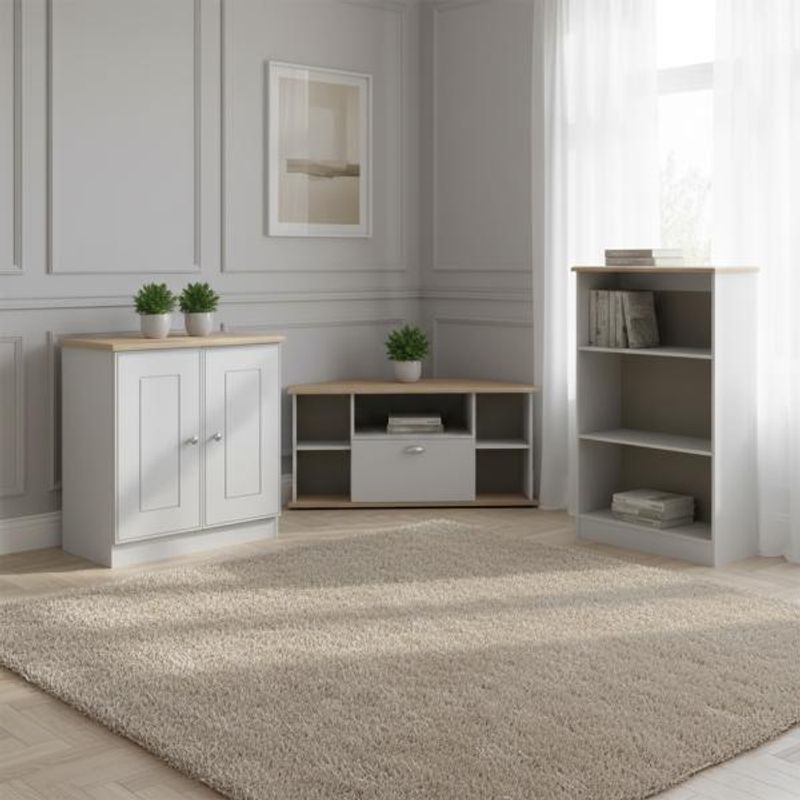 Victoria Grey Matt and Riviera Oak Living