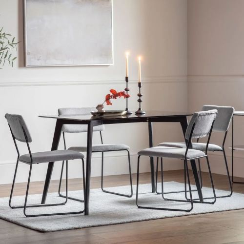 Black Glass Dining Table